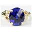 10K, 14K or 18K Gold Angel Ring, Created Blue Sapphire, R154