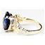 10K, 14K or 18K Gold Angel Ring, Created Blue Sapphire, R154