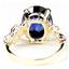 10K, 14K or 18K Gold Angel Ring, Created Blue Sapphire, R154