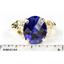 10K, 14K or 18K Gold Angel Ring, Created Blue Sapphire, R154