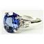 Created Blue Sapphire, 925 Sterling Silver Ring, SR123