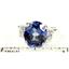 Created Blue Sapphire, 925 Sterling Silver Ring, SR123