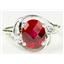 Sterling Silver Ladies Ring, Created Ruby, SR021