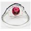 Sterling Silver Ladies Ring, Created Ruby, SR021