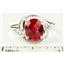 Sterling Silver Ladies Ring, Created Ruby, SR021