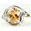Sterling Silver Ladies Ring, Champagne CZ, SR021