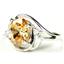Sterling Silver Ladies Ring, Champagne CZ, SR021