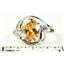 Sterling Silver Ladies Ring, Champagne CZ, SR021