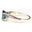 10K, 14K or 18K Gold Ladies Ring, Concave Cut London Blue Topaz, R058