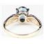 10K, 14K or 18K Gold Ladies Ring, Concave Cut London Blue Topaz, R058