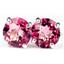 14k Gold Post Earrings, Pure Pink Topaz, E112
