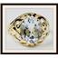 10K, 14K or 18K Gold Ladies Ring, Aquamarine, R004