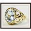 10K, 14K or 18K Gold Ladies Ring, Aquamarine, R004