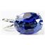 925 Sterling Silver Pendant, Created Blue Sapphire,  SP006