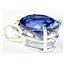 925 Sterling Silver Pendant, Created Blue Sapphire,  SP006