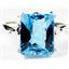 SR188, Swiss Blue Topaz, 925 Sterling Silver Ring