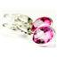 925 Sterling Silver Leverback Earrings, Pure Pink Topaz, SE101