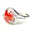 Sterling Silver Ladies Ring, Created Padparadscha Sapphire, SR021