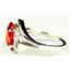 Sterling Silver Ladies Ring, Created Padparadscha Sapphire, SR021