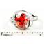 Sterling Silver Ladies Ring, Created Padparadscha Sapphire, SR021