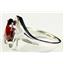 Sterling Silver Ladies Ring, Mozambique Garnet, SR021