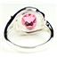 Sterling Silver Ladies Ring, Created Pink Sapphire, SR021