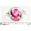 Sterling Silver Ladies Ring, Created Pink Sapphire, SR021