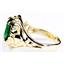 10K, 14K or 18K Gold Ladies Ring, Russian Nanocrystal Emerald, R004