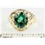 10K, 14K or 18K Gold Ladies Ring, Russian Nanocrystal Emerald, R004