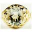 10K, 14K or 18K Gold Ladies Ring, Green Amethyst, R004