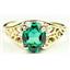 10K, 14K or 18K Gold Ladies Ring, Russian Nanocrystal Emerald, R005