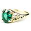 10K, 14K or 18K Gold Ladies Ring, Russian Nanocrystal Emerald, R005