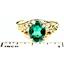 10K, 14K or 18K Gold Ladies Ring, Russian Nanocrystal Emerald, R005