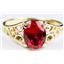 10K, 14K or 18K Gold Ladies Ring, Created Ruby, R005