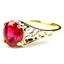 10K, 14K or 18K Gold Ladies Ring, Created Ruby, R005