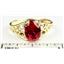 10K, 14K or 18K Gold Ladies Ring, Created Ruby, R005