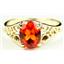 10K, 14K or 18K Gold Ladies Ring, Created Padparadscha Sapphire, R005