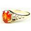 10K, 14K or 18K Gold Ladies Ring, Created Padparadscha Sapphire, R005