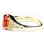 10K, 14K or 18K Gold Ladies Ring, Created Padparadscha Sapphire, R005