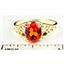 10K, 14K or 18K Gold Ladies Ring, Created Padparadscha Sapphire, R005