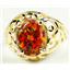 10K, 14K or 18K Gold Ladies Ring, Created Red/Brown Opal, R004