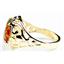10K, 14K or 18K Gold Ladies Ring, Created Red/Brown Opal, R004