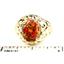 10K, 14K or 18K Gold Ladies Ring, Created Red/Brown Opal, R004