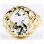 10K, 14K or 18K Gold Ladies Ring, Silver Topaz, R004