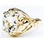10K, 14K or 18K Gold Ladies Ring, Silver Topaz, R004