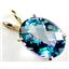 P004, Neptune Garden Topaz 14k Gold Pendant
