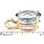 P004, Neptune Garden Topaz 14k Gold Pendant