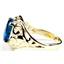 10K, 14K or 18K Gold Ladies Ring, Created Blue/Green Opal, R004