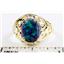 10K, 14K or 18K Gold Ladies Ring, Created Blue/Green Opal, R004