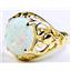 10K, 14K or 18K Gold Ladies Ring, Created White Opal, R004